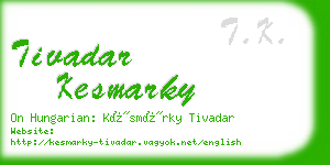 tivadar kesmarky business card